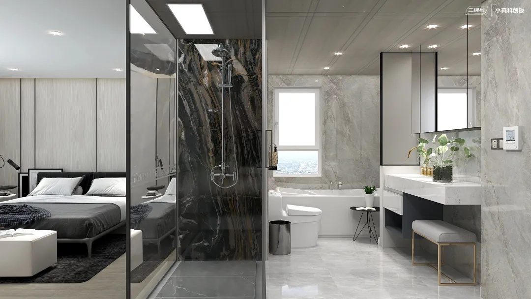 小森科创板</P>
<P class=Para> 小森科创板餐厅空间效果图</P>
<P class=Para> 严标准,新挑战</P>
<P class=Para> 行业面临“洗牌”局面</P>
<P class=Para> 10月初国家市场监督管理总局、国家标准化管理委员会联合发布了GB/T 39600-2021《人造板及其制品甲醛释放量分级》文件,并于2021年10月1日起正式实施,该室内用人造板甲醛释放量分级分别为E1级(≤0.124 mg/m3)、E0级(≤0.050 mg/m3)以及新提到的“ENF级”(≤0.025 mg/m3),该标准相比此前市面上对标欧美CARB-NAF(美国加州空气质量委员会-无醛添加)的标准值(≤0.030 mg/m3)更低,成为有史以来最严苛的甲醛排放限量标准。</P>
<P class=Para> <IMG title=小森科创板卫浴空间效果图 style= 小森科创板卫浴空间效果图