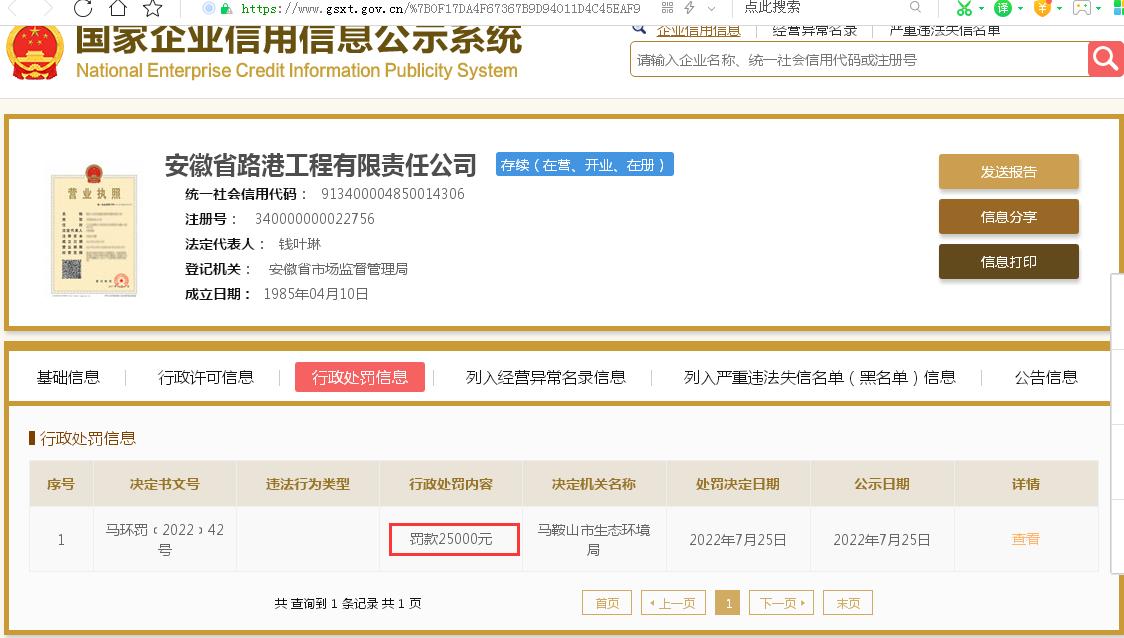 点击看大图 能中标吗?安徽建工拟“携四子”参与投标“近60亿元高速公路项目”:平均负债率80%、有子公司上个月被交运厅罚款15万多元、“两子”成被执行人
