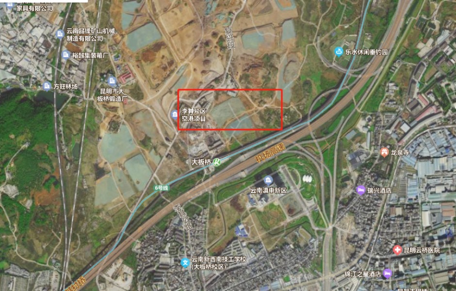 云南能投在2018年在空港片区拿地大致位置 云南能投在2018年在空港片区拿地大致位置