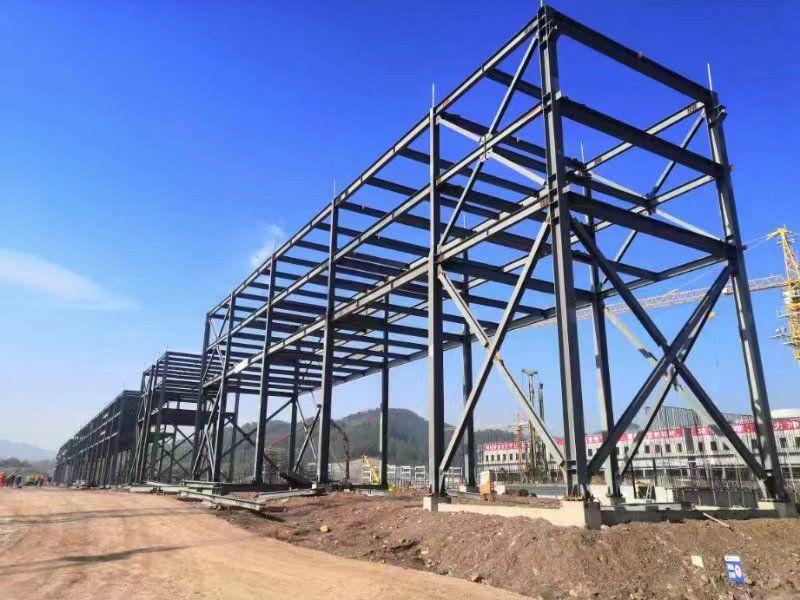 中国化学成达公司全面铺开四川正达凯项目全厂管廊钢结构安装