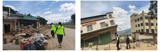 中国人寿寿险梅州市分公司服务人员前往灾区开展保险理赔服务工作