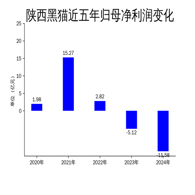 陕西黑猫2024年财报:营收大幅下滑,净利润亏损加剧