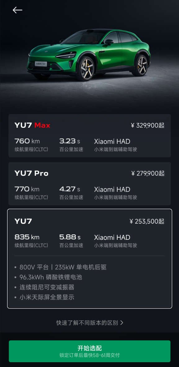 小米汽车辟谣YU7交付插队费：都是假的