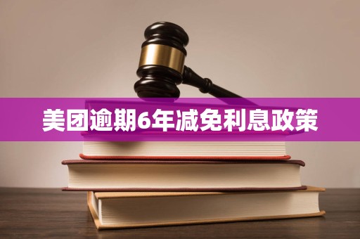 美团逾期6年减免利息政策