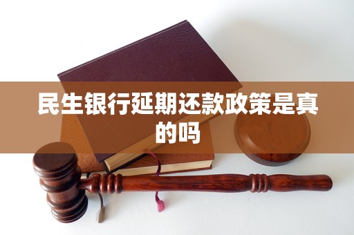 民生银行延期还款政策是真的吗