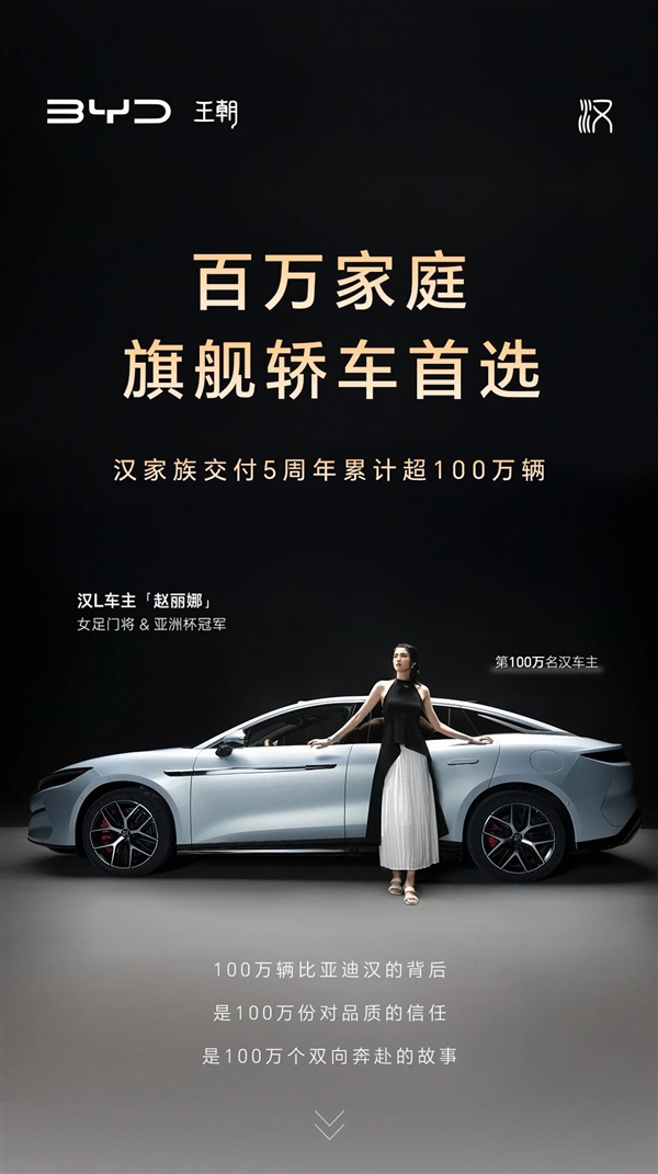 比亚迪汉百万车主画像发布：年轻人占比超64%近4成未婚