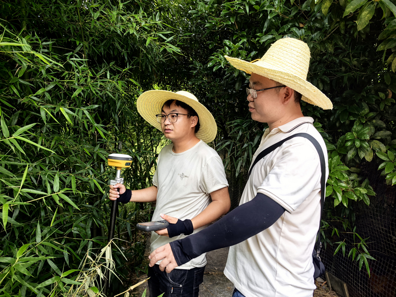 工作中的草帽电力人。