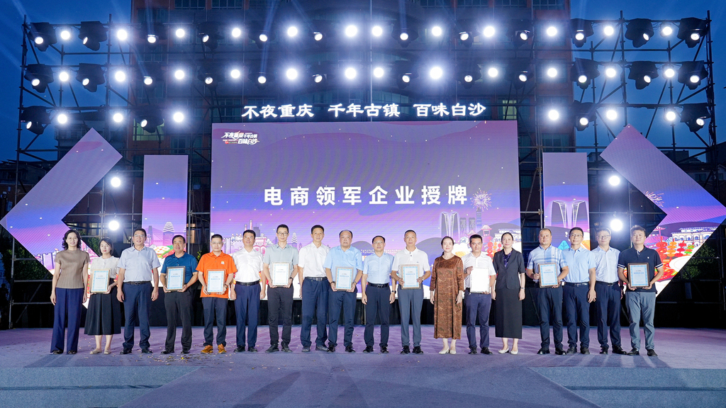 为“电商领军企业”授牌。主办方供图。2