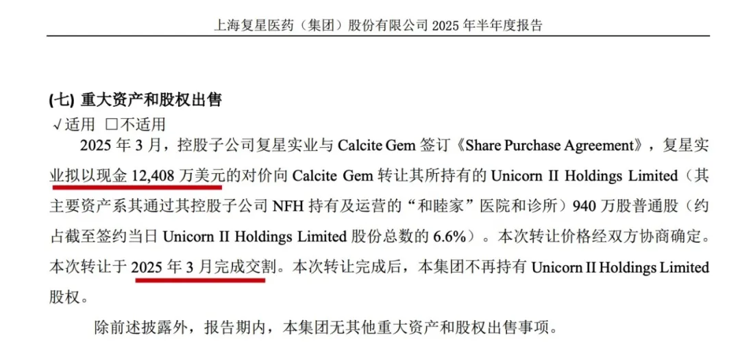 靠卖“家产”冲抵利润?复星医药上半年94.91亿处置收益撑起38.96%净利增长,核心业务仍亏77.89亿
