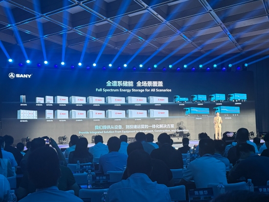 三一锂能携“电塔”、“电兔”两大革命性储能产品亮相。受访单位供图