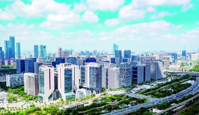 楼宇林立的建邺高新区。南京日报/紫金山新闻记者段仁虎摄