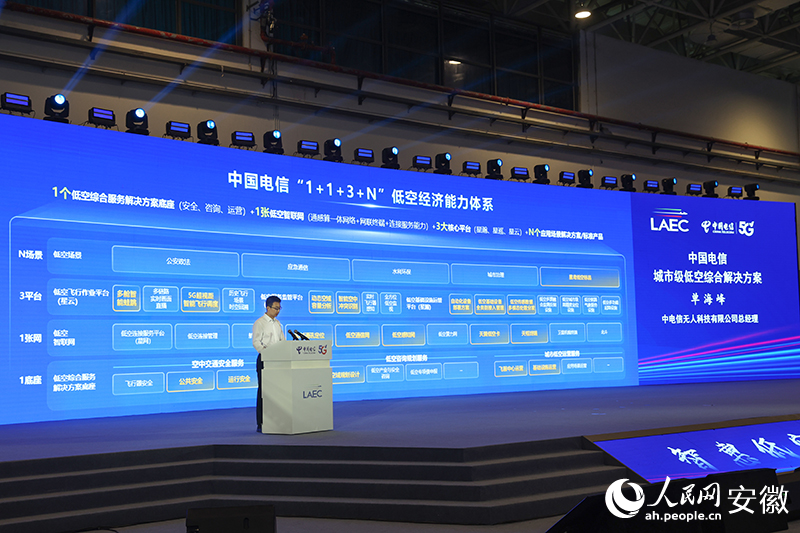 中国电信发布城市级低空综合解决方案。
<P class=Para>　　人民网记者张俊摄