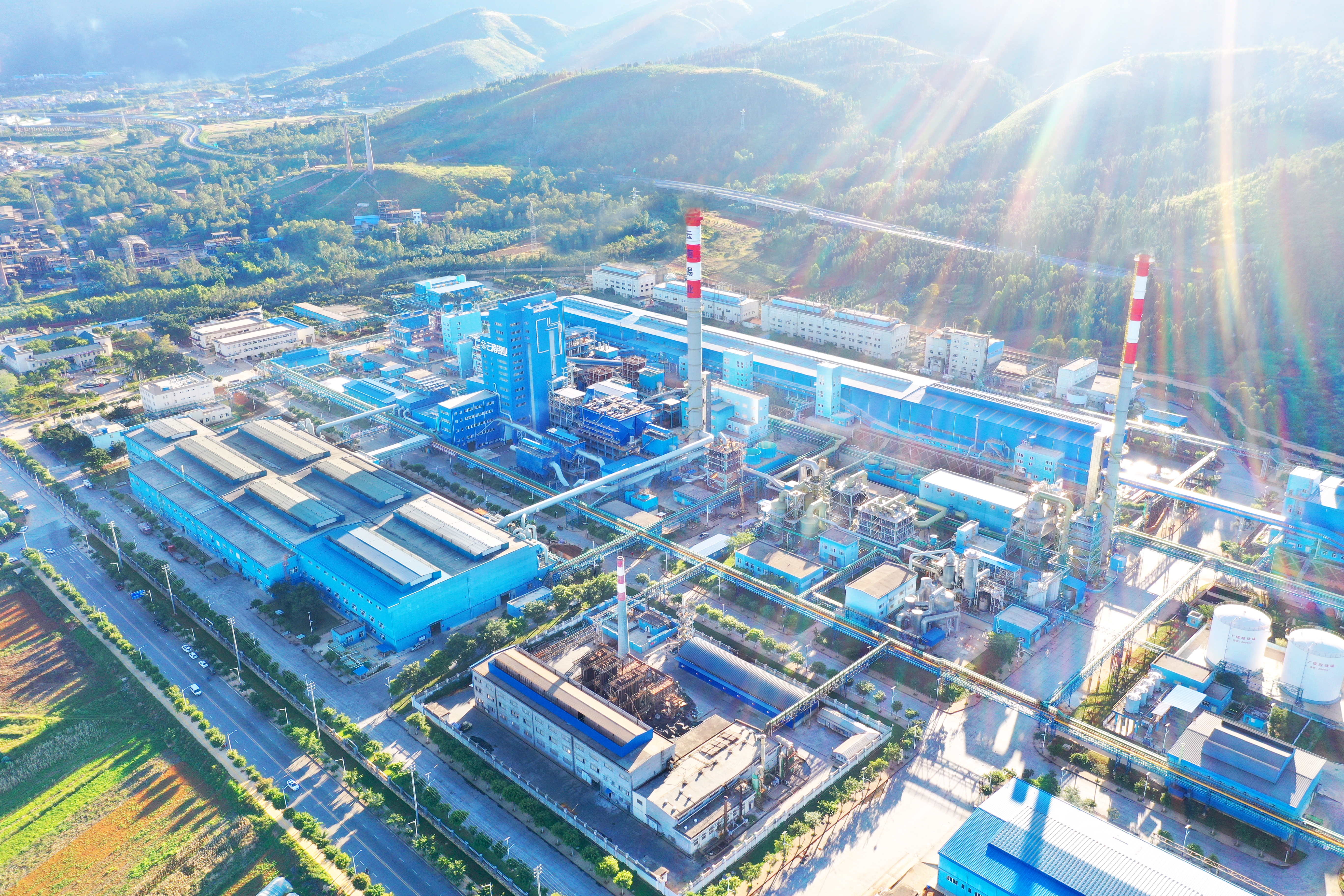 锡冶炼厂航拍图