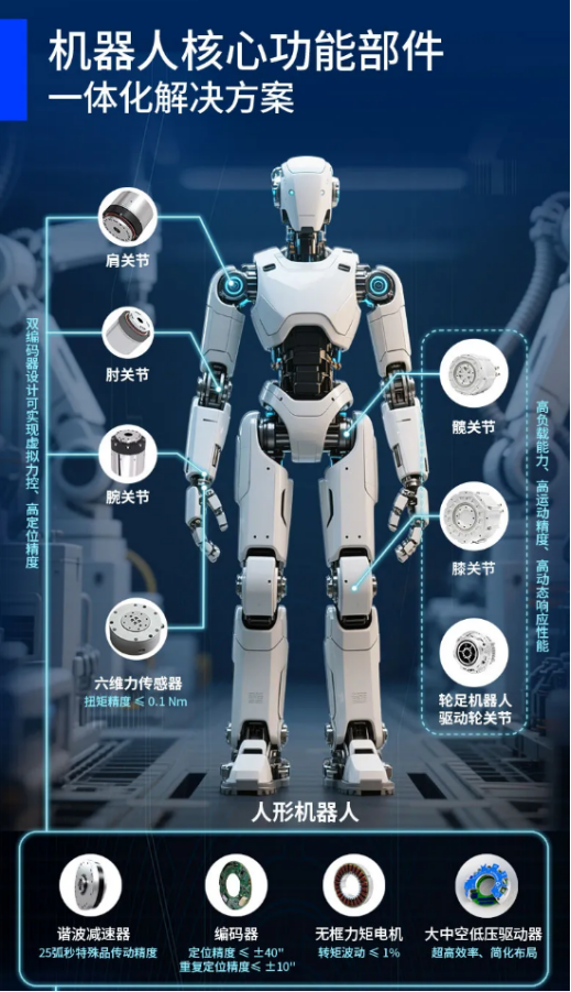 昊志机电在2025年工博会展示机器人一体化关节模组