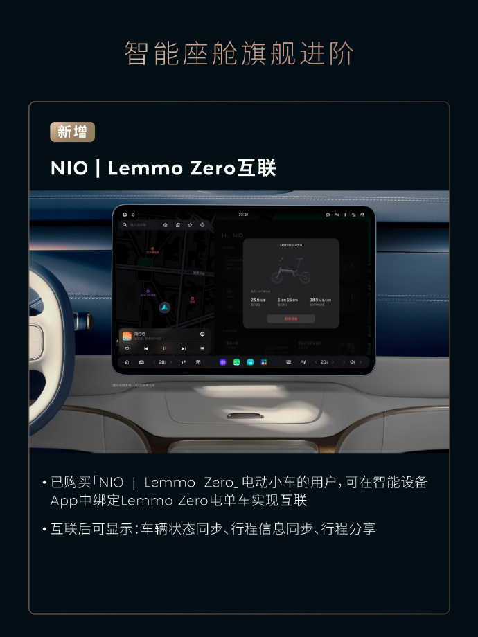 蔚来“Cedar 雪松”1.3.0版本即日起全量推送新增智能车家互联等功能