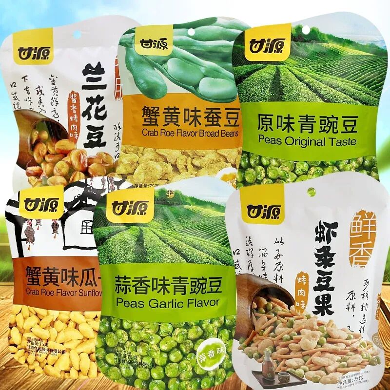 ��Դ��75gз��ζ�϶�������ԭζ���㶹��ʳ�칫����ʳƷ������װ_������